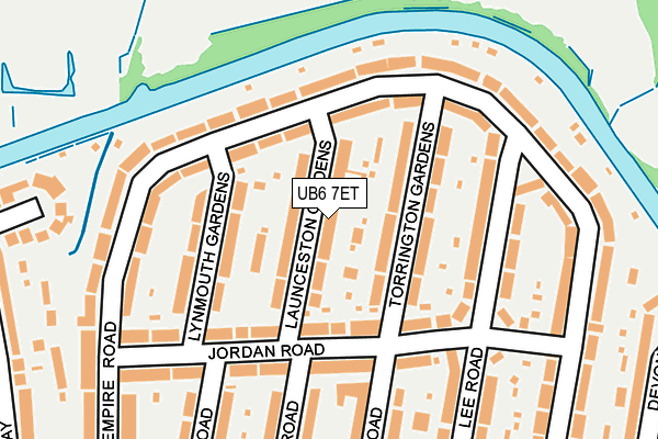 UB6 7ET map - OS OpenMap – Local (Ordnance Survey)