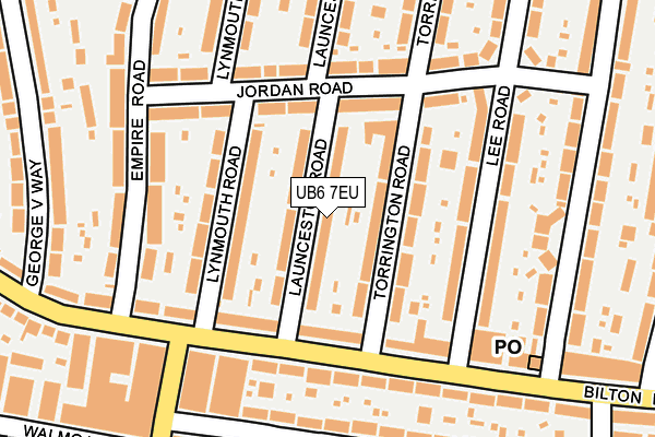 UB6 7EU map - OS OpenMap – Local (Ordnance Survey)