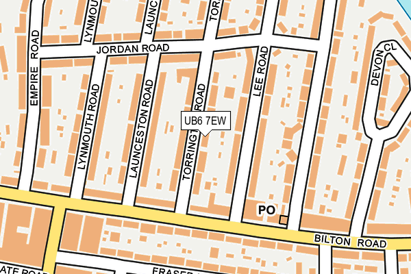 UB6 7EW map - OS OpenMap – Local (Ordnance Survey)