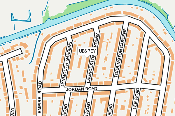 UB6 7EY map - OS OpenMap – Local (Ordnance Survey)