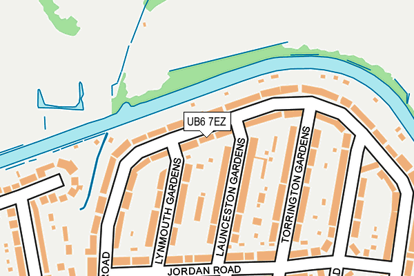 UB6 7EZ map - OS OpenMap – Local (Ordnance Survey)
