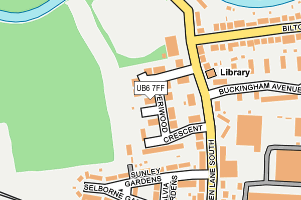 UB6 7FF map - OS OpenMap – Local (Ordnance Survey)