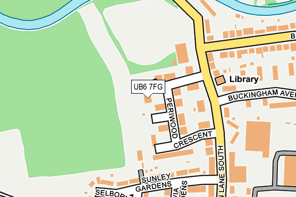 UB6 7FG map - OS OpenMap – Local (Ordnance Survey)