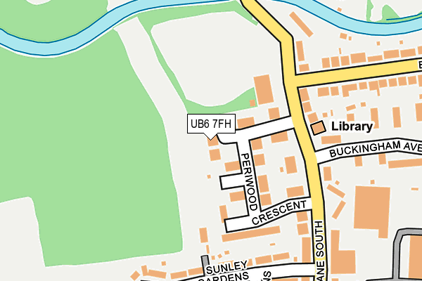 UB6 7FH map - OS OpenMap – Local (Ordnance Survey)