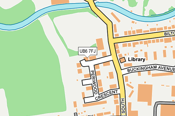 UB6 7FJ map - OS OpenMap – Local (Ordnance Survey)