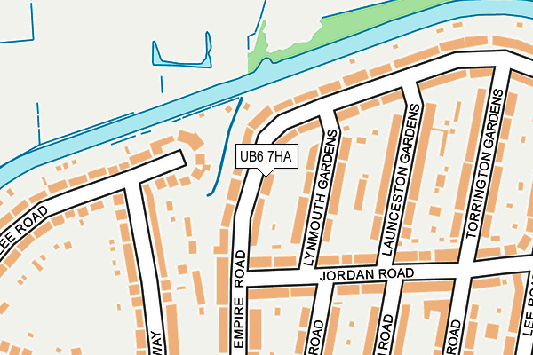 UB6 7HA map - OS OpenMap – Local (Ordnance Survey)