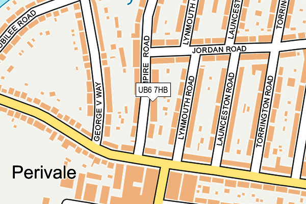 UB6 7HB map - OS OpenMap – Local (Ordnance Survey)