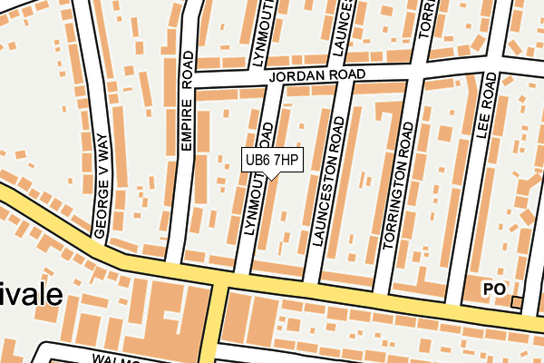 UB6 7HP map - OS OpenMap – Local (Ordnance Survey)