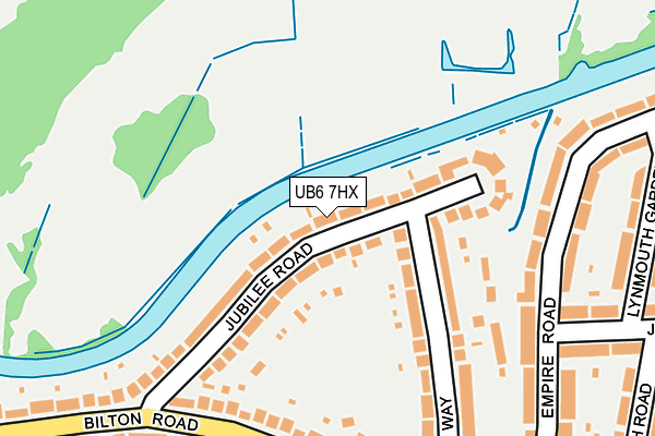 UB6 7HX map - OS OpenMap – Local (Ordnance Survey)