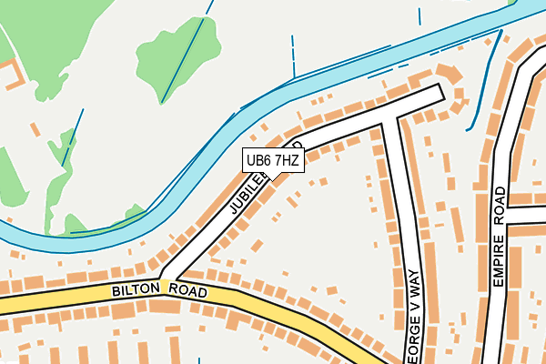 UB6 7HZ map - OS OpenMap – Local (Ordnance Survey)