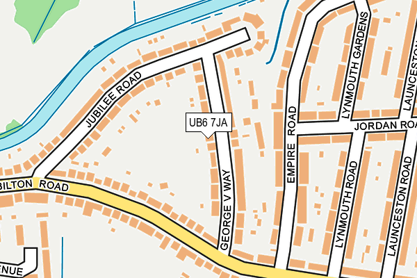 UB6 7JA map - OS OpenMap – Local (Ordnance Survey)