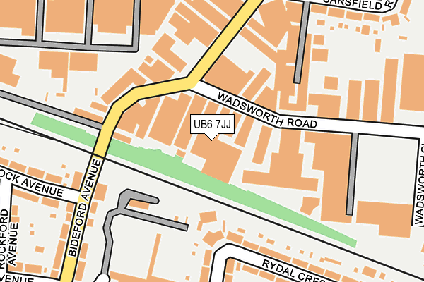 UB6 7JJ map - OS OpenMap – Local (Ordnance Survey)