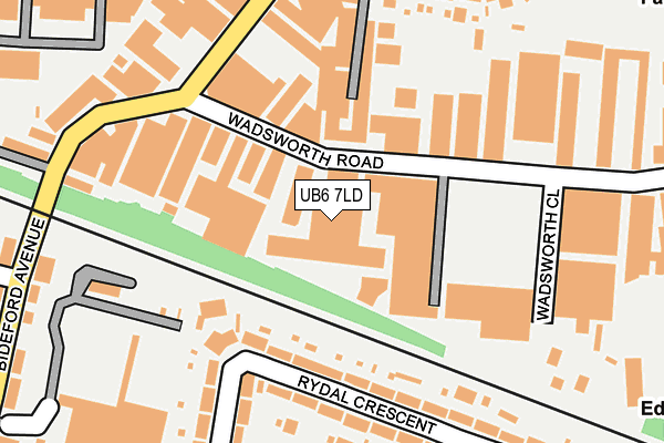 UB6 7LD map - OS OpenMap – Local (Ordnance Survey)