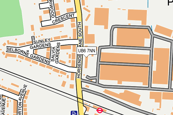 UB6 7NN map - OS OpenMap – Local (Ordnance Survey)