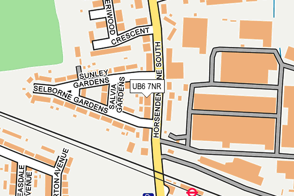 UB6 7NR map - OS OpenMap – Local (Ordnance Survey)