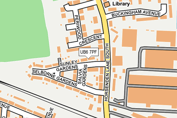 UB6 7PF map - OS OpenMap – Local (Ordnance Survey)