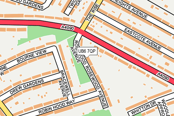 UB6 7QP map - OS OpenMap – Local (Ordnance Survey)