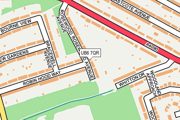 UB6 7QR map - OS OpenMap – Local (Ordnance Survey)
