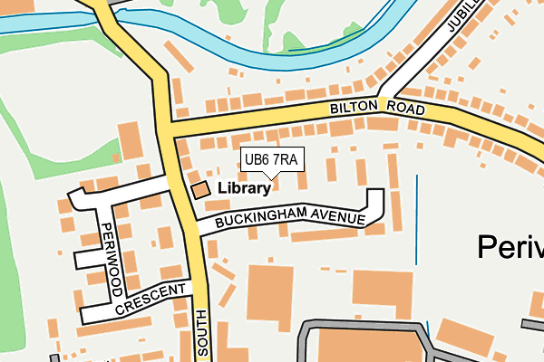 UB6 7RA map - OS OpenMap – Local (Ordnance Survey)