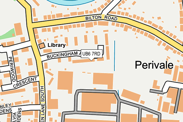 UB6 7RD map - OS OpenMap – Local (Ordnance Survey)