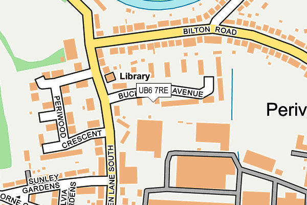 UB6 7RE map - OS OpenMap – Local (Ordnance Survey)