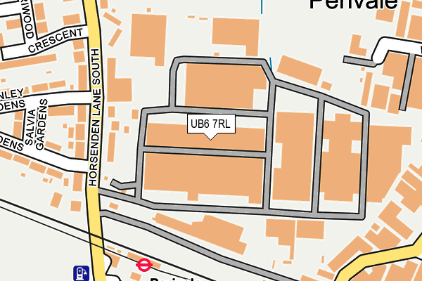 UB6 7RL map - OS OpenMap – Local (Ordnance Survey)