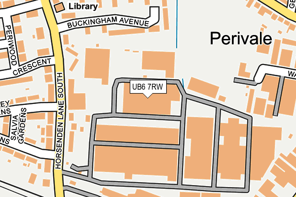 UB6 7RW map - OS OpenMap – Local (Ordnance Survey)