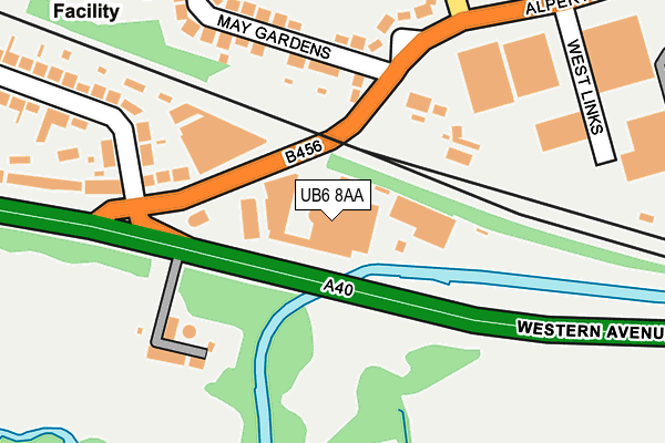 UB6 8AA map - OS OpenMap – Local (Ordnance Survey)
