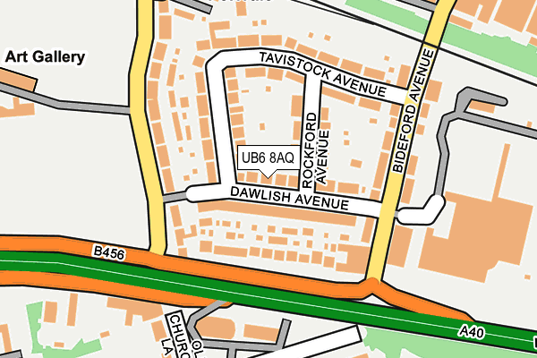 UB6 8AQ map - OS OpenMap – Local (Ordnance Survey)