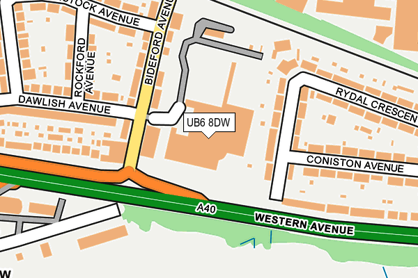 UB6 8DW map - OS OpenMap – Local (Ordnance Survey)
