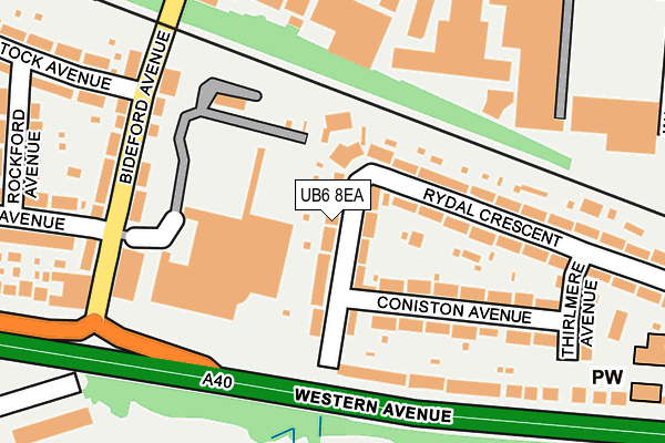 UB6 8EA map - OS OpenMap – Local (Ordnance Survey)
