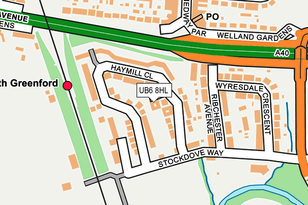 UB6 8HL map - OS OpenMap – Local (Ordnance Survey)
