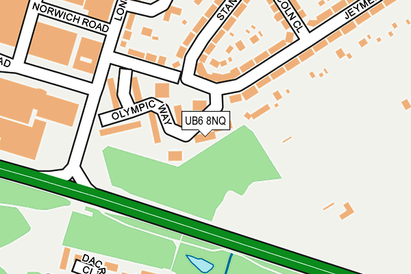 UB6 8NQ map - OS OpenMap – Local (Ordnance Survey)