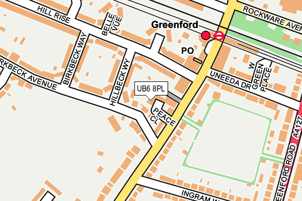 UB6 8PL map - OS OpenMap – Local (Ordnance Survey)