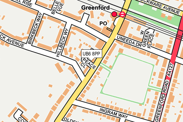 UB6 8PP map - OS OpenMap – Local (Ordnance Survey)