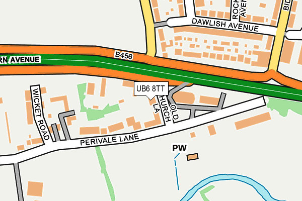 UB6 8TT map - OS OpenMap – Local (Ordnance Survey)