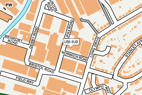 UB6 8UB map - OS OpenMap – Local (Ordnance Survey)