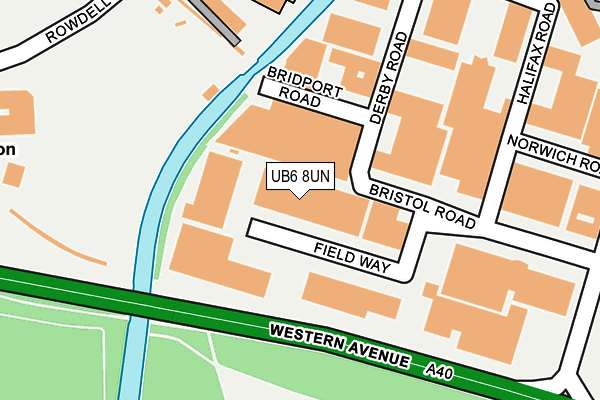 UB6 8UN map - OS OpenMap – Local (Ordnance Survey)
