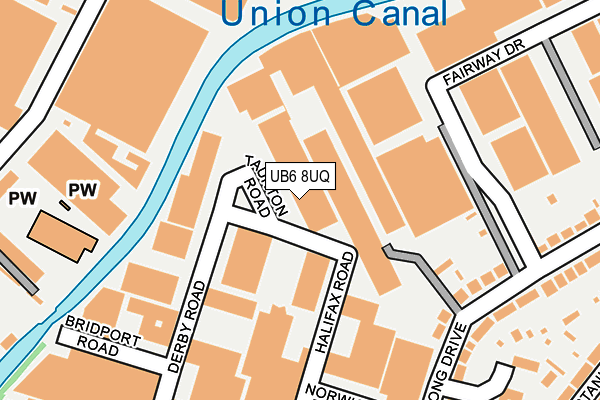 UB6 8UQ map - OS OpenMap – Local (Ordnance Survey)