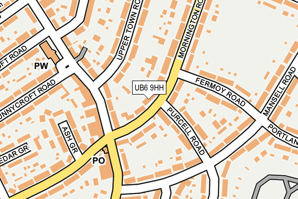 UB6 9HH map - OS OpenMap – Local (Ordnance Survey)