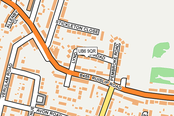 UB6 9QR map - OS OpenMap – Local (Ordnance Survey)