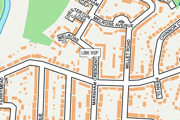 UB6 9SP map - OS OpenMap – Local (Ordnance Survey)