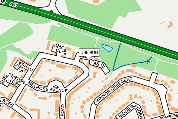 UB6 9UH map - OS OpenMap – Local (Ordnance Survey)