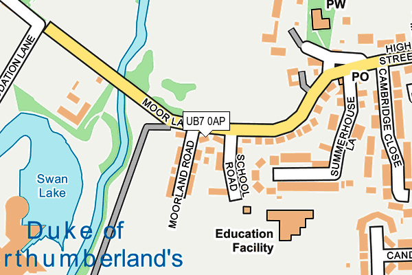 UB7 0AP map - OS OpenMap – Local (Ordnance Survey)