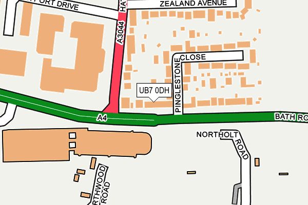 UB7 0DH map - OS OpenMap – Local (Ordnance Survey)