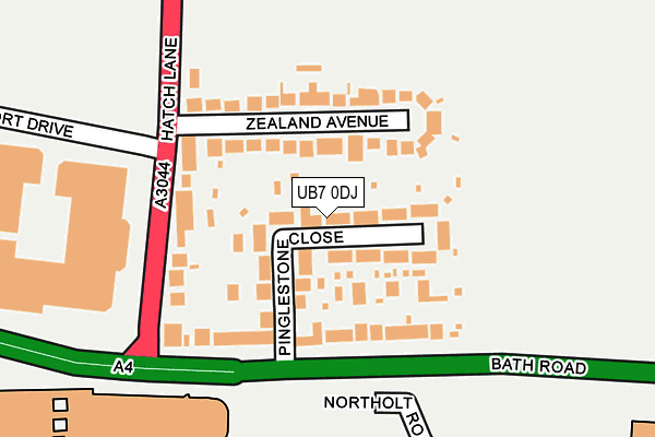 UB7 0DJ map - OS OpenMap – Local (Ordnance Survey)