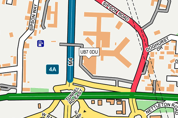 UB7 0DU map - OS OpenMap – Local (Ordnance Survey)