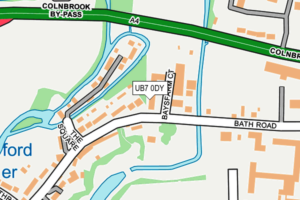 UB7 0DY map - OS OpenMap – Local (Ordnance Survey)