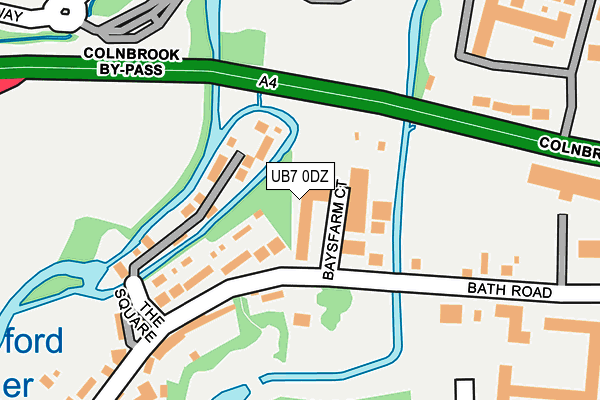 UB7 0DZ map - OS OpenMap – Local (Ordnance Survey)