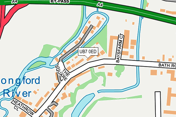 UB7 0ED map - OS OpenMap – Local (Ordnance Survey)